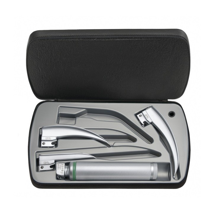 Set de laryngoscope HEINE Classic+ F.O. LED, 3 lames