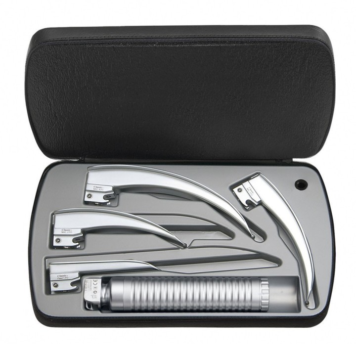 Set de laryngoscope HEINE Classic+ EasyClean LED, 4 lames