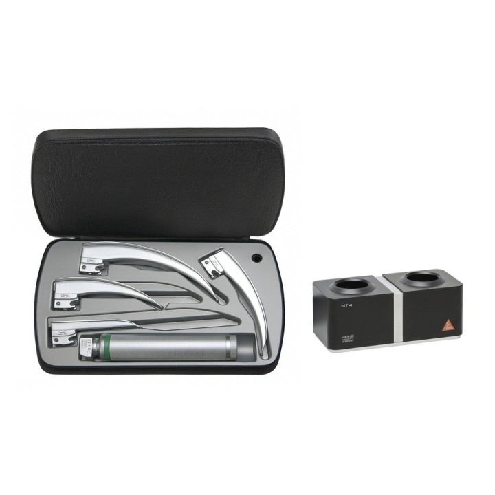 Set de laryngoscope HEINE Classic+ F.O.4 LED NT, 4 lames
