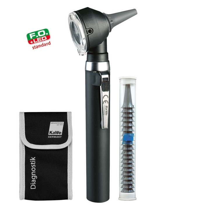 Otoscope KaWe PICCOLIGHT F.O. LED 2,5V, noir