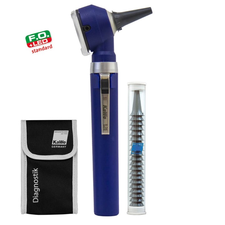 Otoscope KaWe PICCOLIGHT F.O. LED 2,5V, bleu