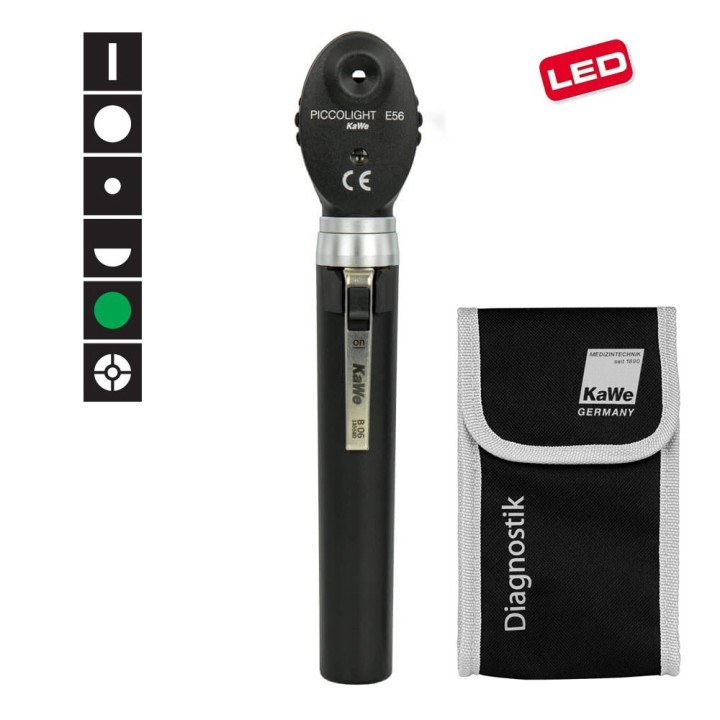 Ophtalmoscope KaWe PICCOLIGHT E56 LED, 2,5V noir