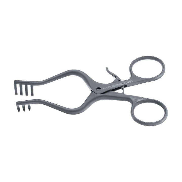Écarteur Aesculap SUSI WEITLANER (à retenue automatique), 130 mm, 3 x 4 dents