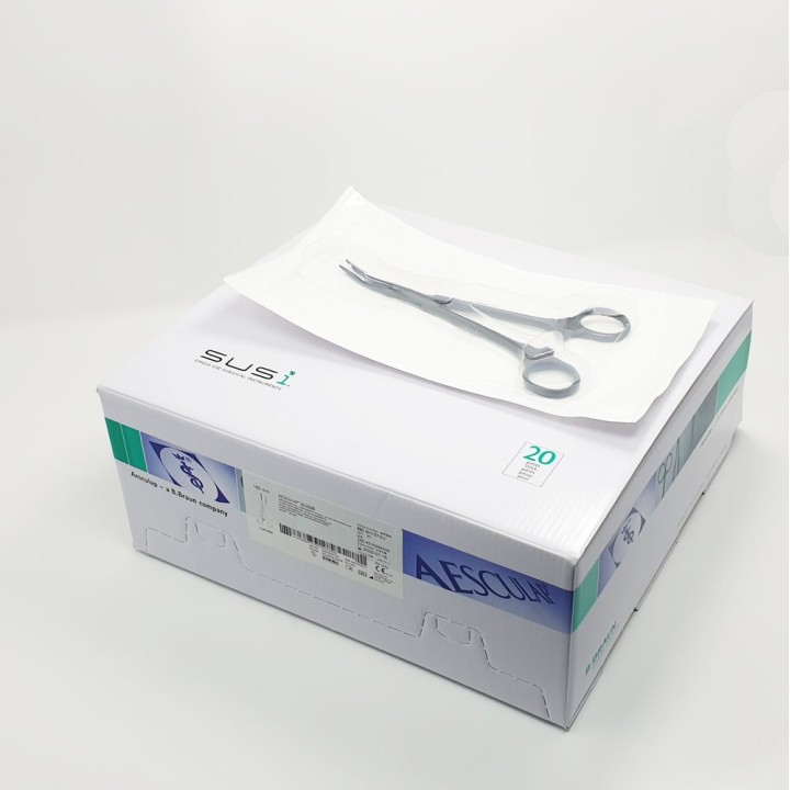Pince hémostatique Aesculap SUSI BIRKETT, courbée, 185 mm, 20 pcs